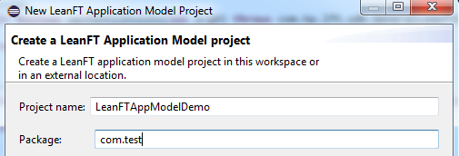 Application Model Project in LeanFT