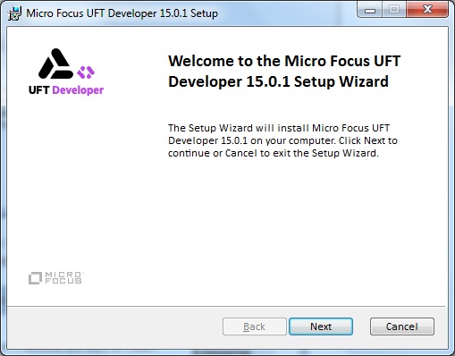 Microfocus UFT Developer Setup Installation