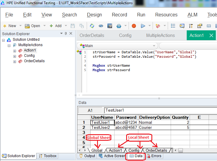 DataTable in UFT