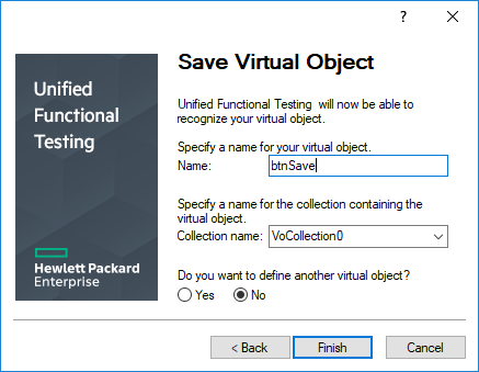 Virtual Object UFT 5