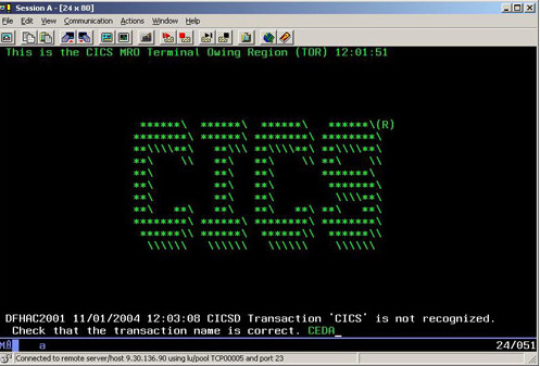 mainframe CICS Screen automation UFT