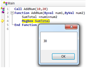 User-Defined Function in uft