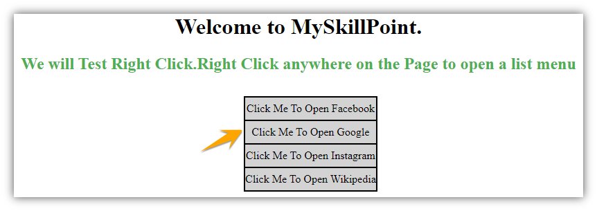 Right click Action in Selenium